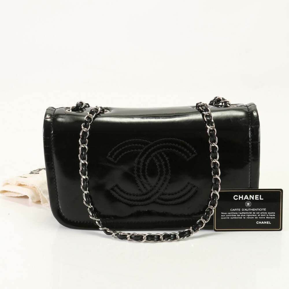 Chanel Boutique Coco Mark Leather Shoulder Bag Hand